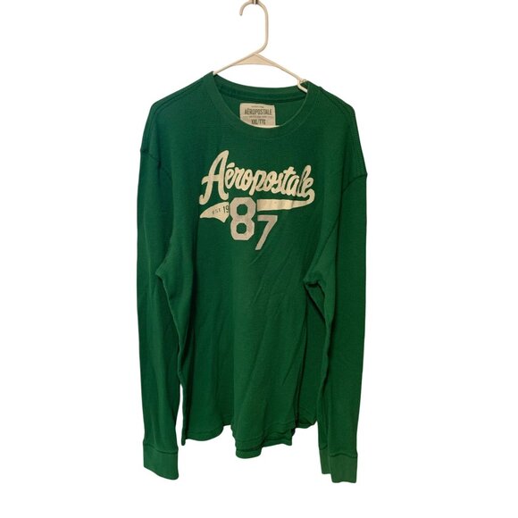 Vintage Y2K Aeropostale Mens Size XXL Thermal Long Sleeve Pull Over Waffle Knit - Picture 1 of 5